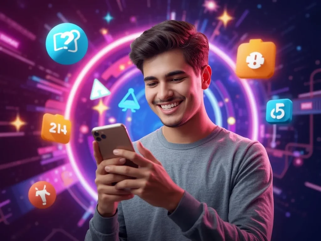 دانشجو در حال شرکت در کلاس آنلاین